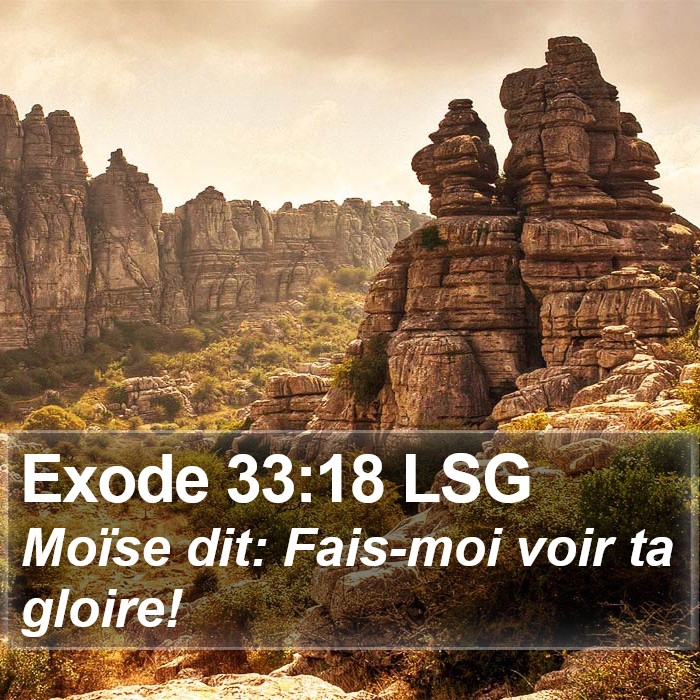 Exode 33:18 LSG Bible Study