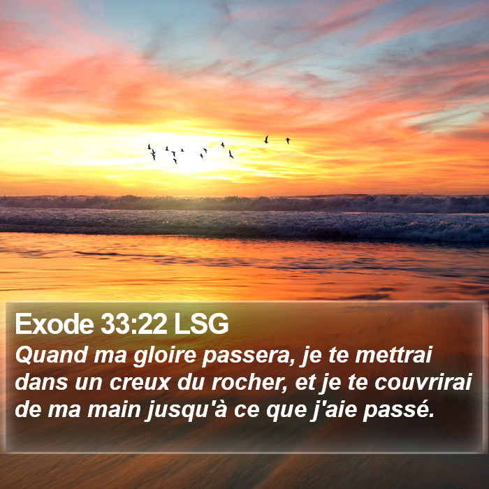 Exode 33:22 LSG Bible Study