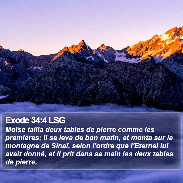 Exode 34:4 LSG Bible Study