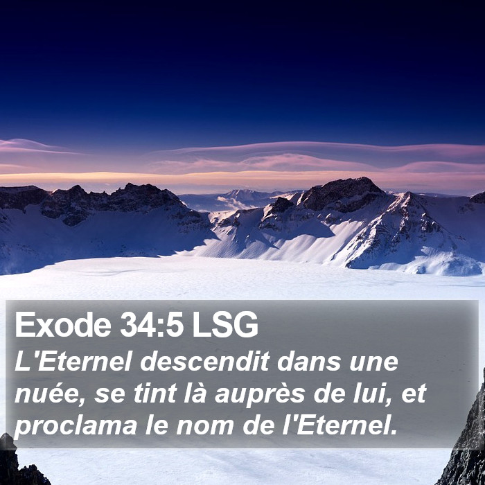 Exode 34:5 LSG Bible Study