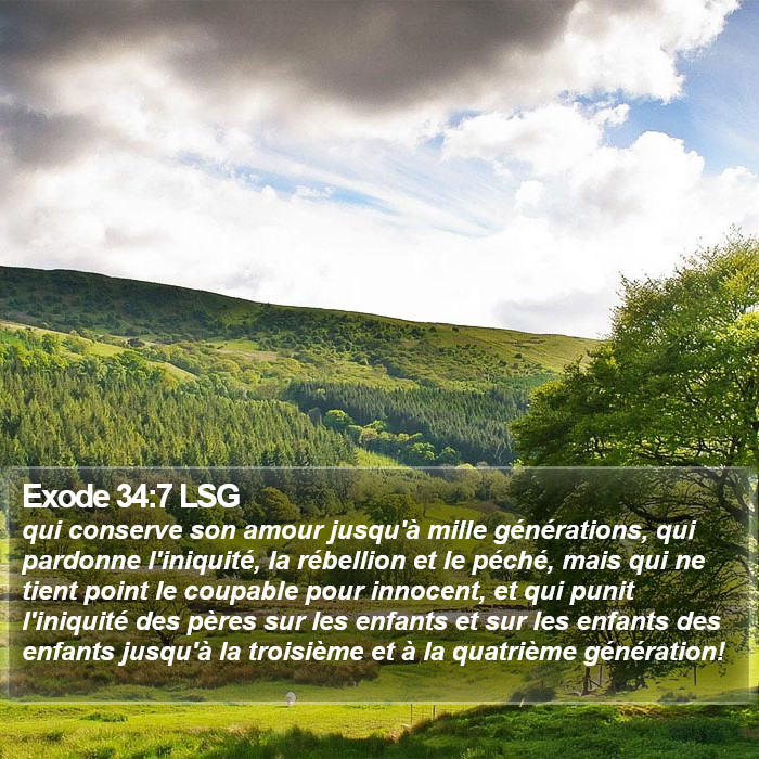 Exode 34:7 LSG Bible Study