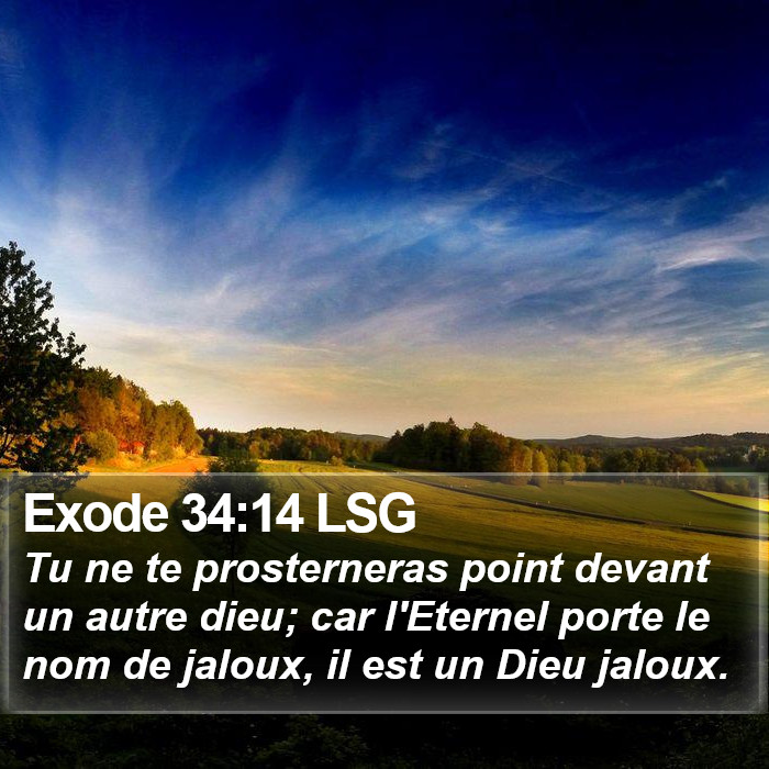 Exode 34:14 LSG Bible Study