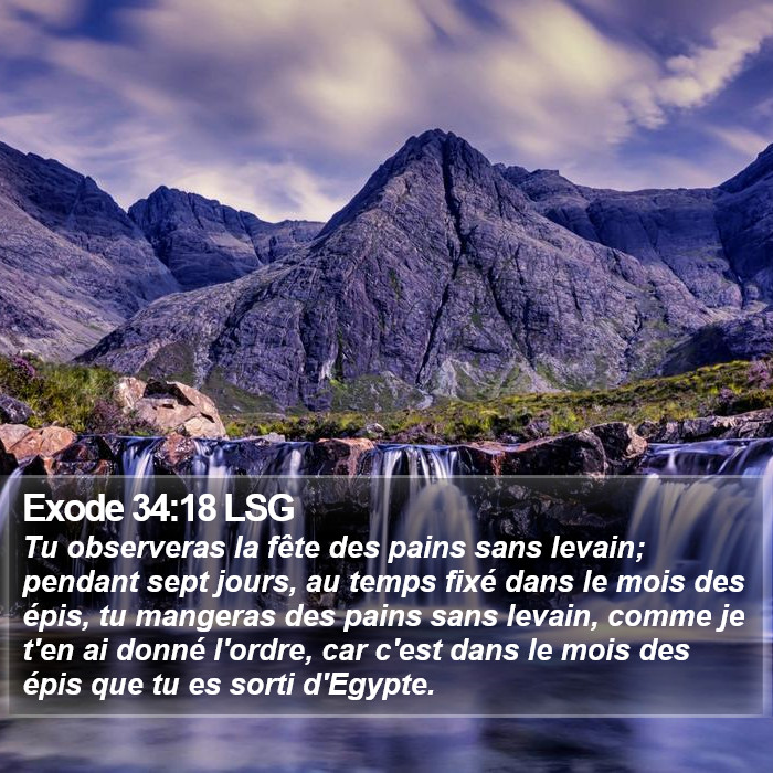 Exode 34:18 LSG Bible Study