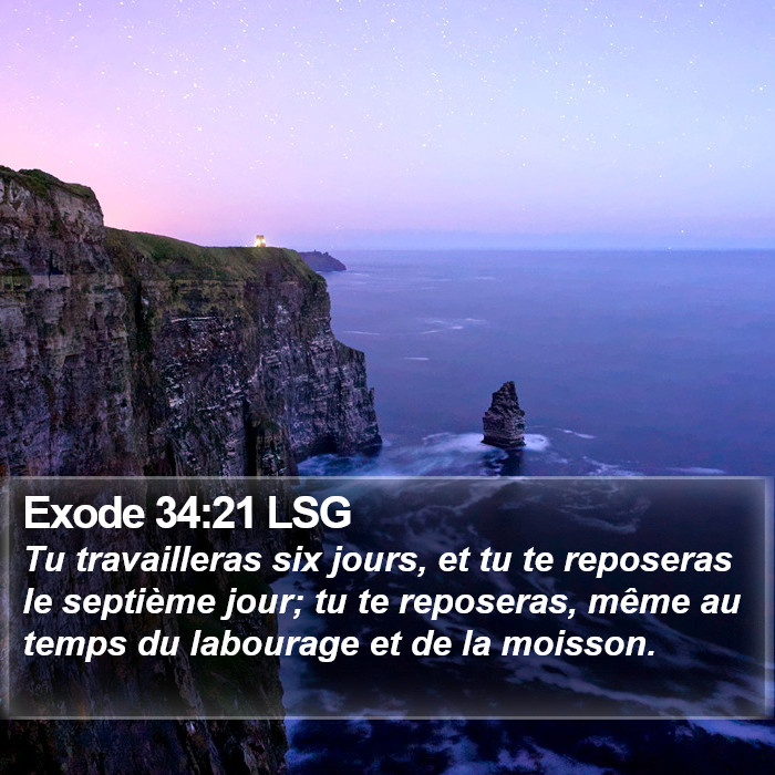Exode 34:21 LSG Bible Study