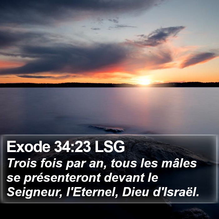 Exode 34:23 LSG Bible Study