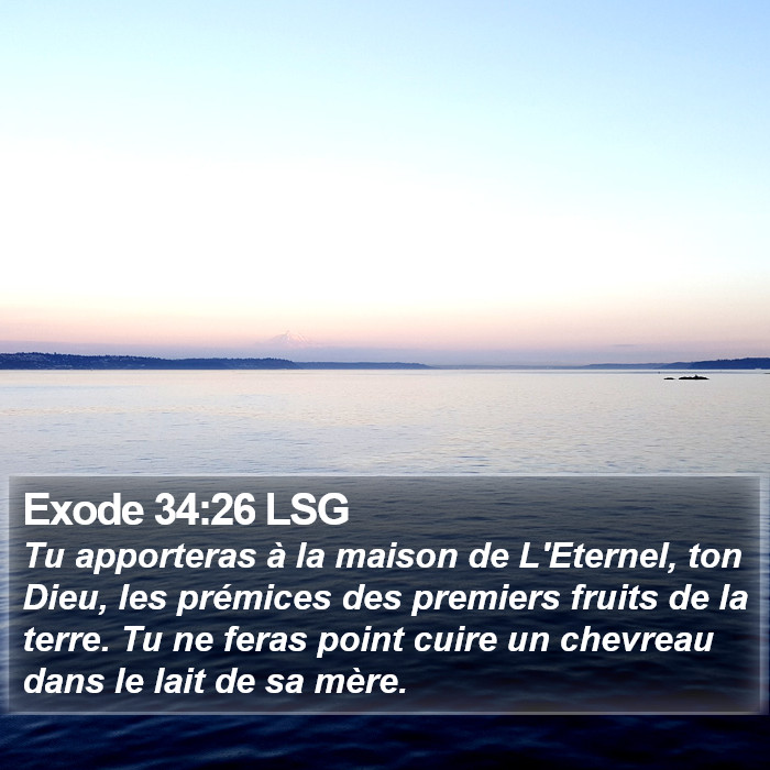 Exode 34:26 LSG Bible Study