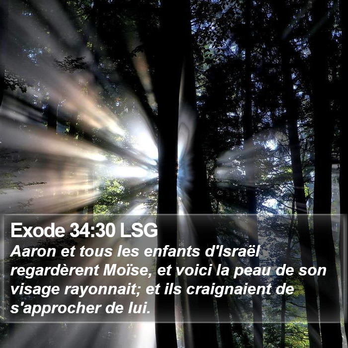 Exode 34:30 LSG Bible Study