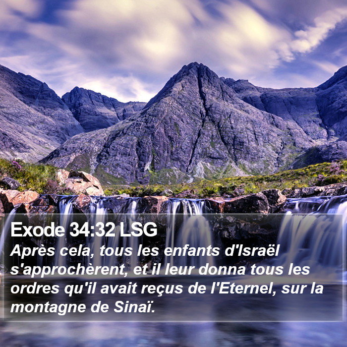 Exode 34:32 LSG Bible Study