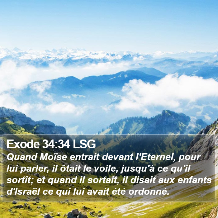 Exode 34:34 LSG Bible Study