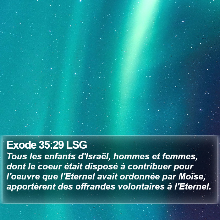 Exode 35:29 LSG Bible Study
