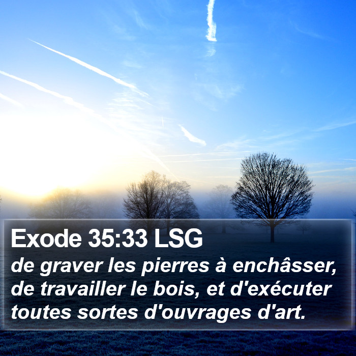 Exode 35:33 LSG Bible Study