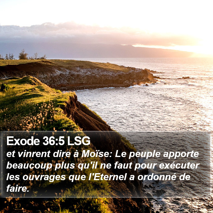 Exode 36:5 LSG Bible Study
