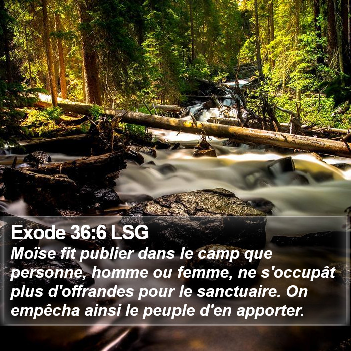 Exode 36:6 LSG Bible Study