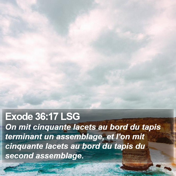Exode 36:17 LSG Bible Study