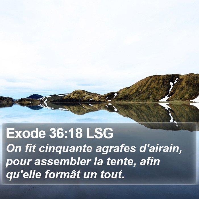 Exode 36:18 LSG Bible Study