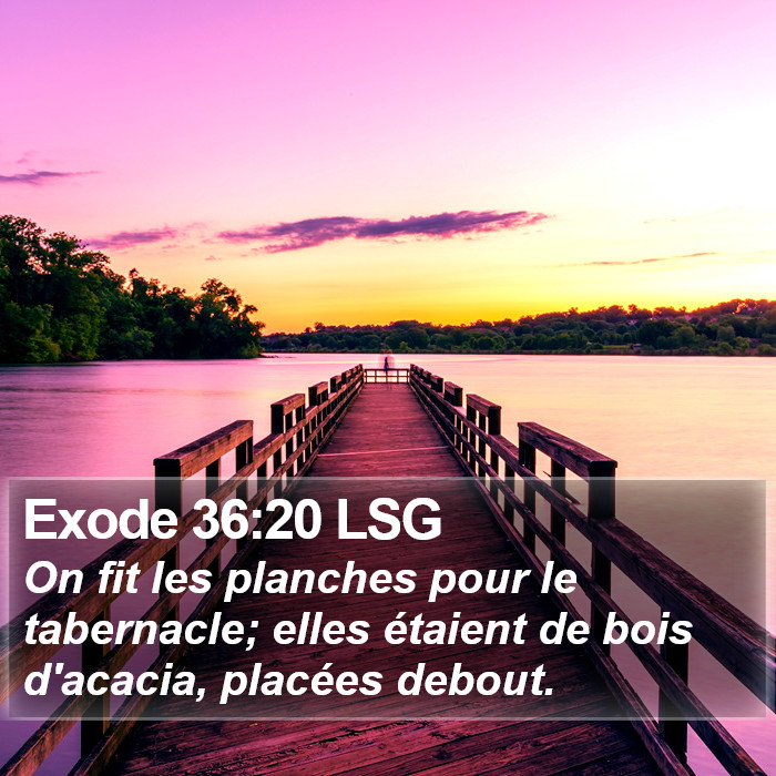 Exode 36:20 LSG Bible Study