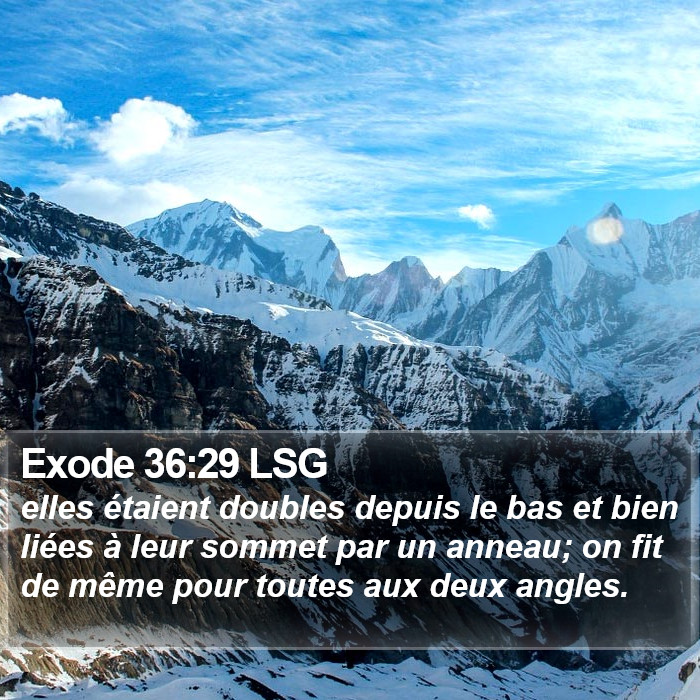 Exode 36:29 LSG Bible Study