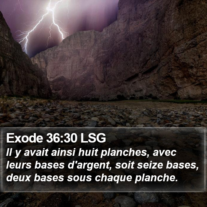 Exode 36:30 LSG Bible Study