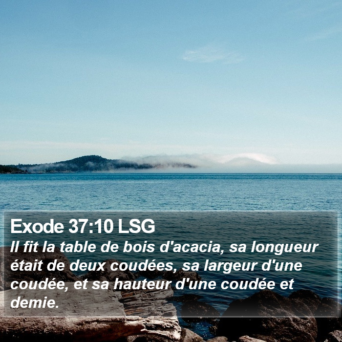 Exode 37:10 LSG Bible Study