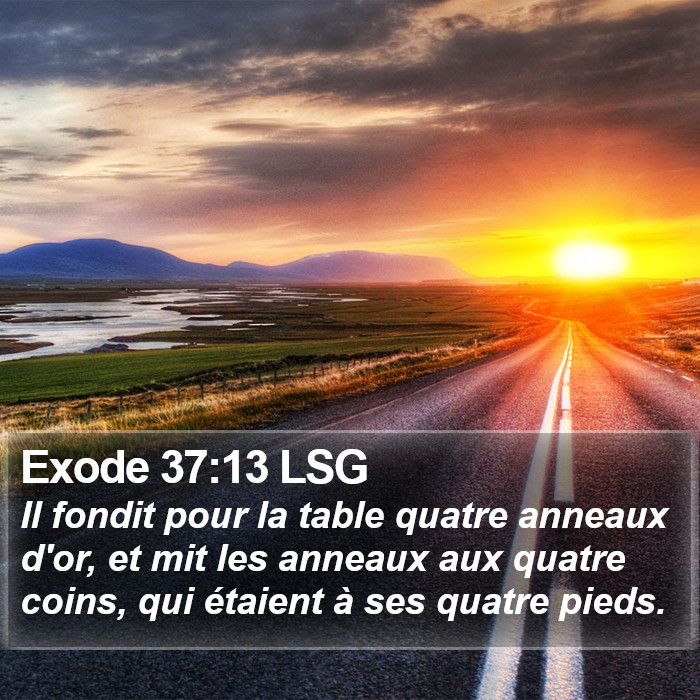 Exode 37:13 LSG Bible Study