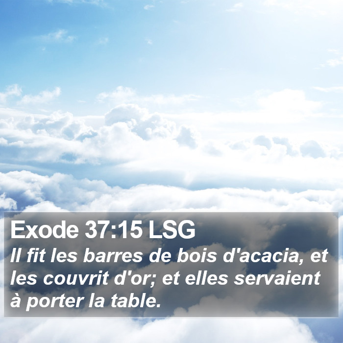 Exode 37:15 LSG Bible Study