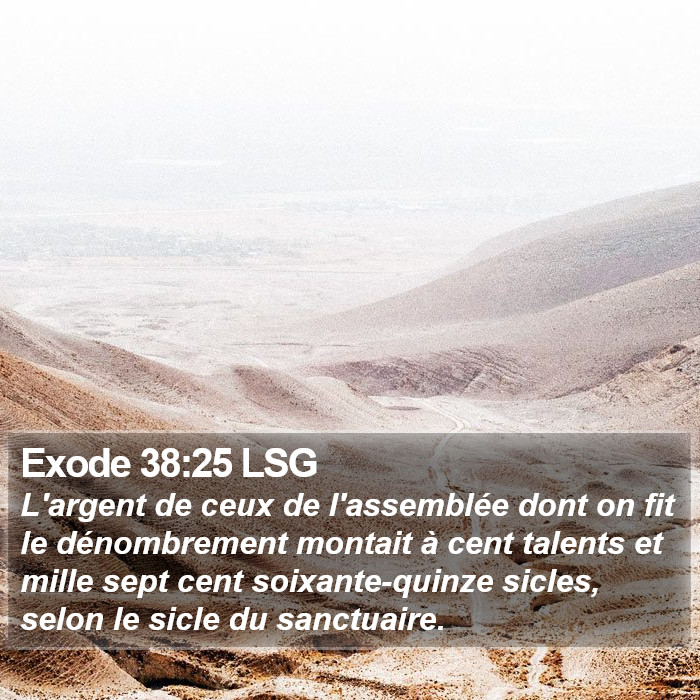 Exode 38:25 LSG Bible Study