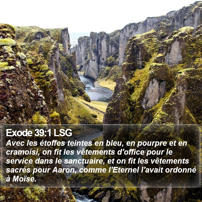 Exode 39:1 LSG Bible Study
