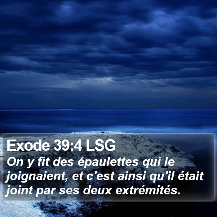Exode 39:4 LSG Bible Study