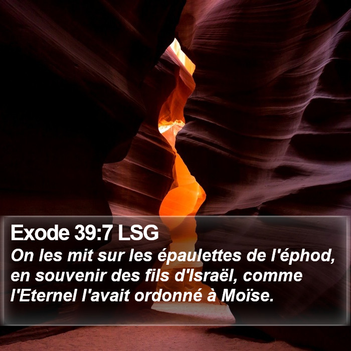 Exode 39:7 LSG Bible Study