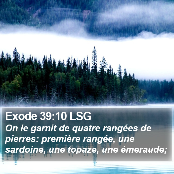 Exode 39:10 LSG Bible Study