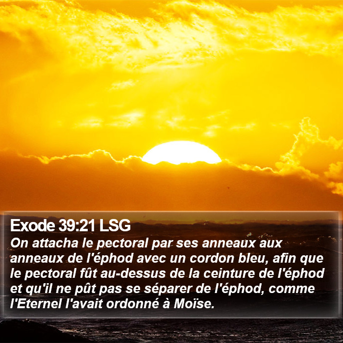 Exode 39:21 LSG Bible Study