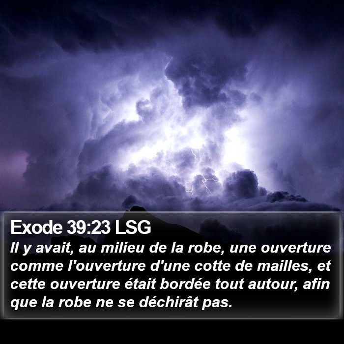 Exode 39:23 LSG Bible Study