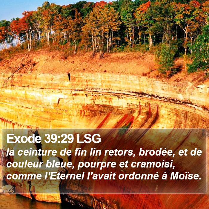 Exode 39:29 LSG Bible Study