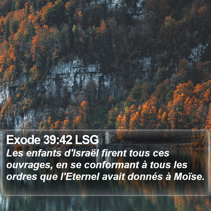 Exode 39:42 LSG Bible Study