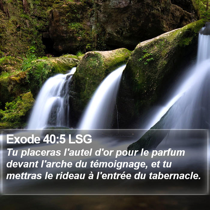 Exode 40:5 LSG Bible Study