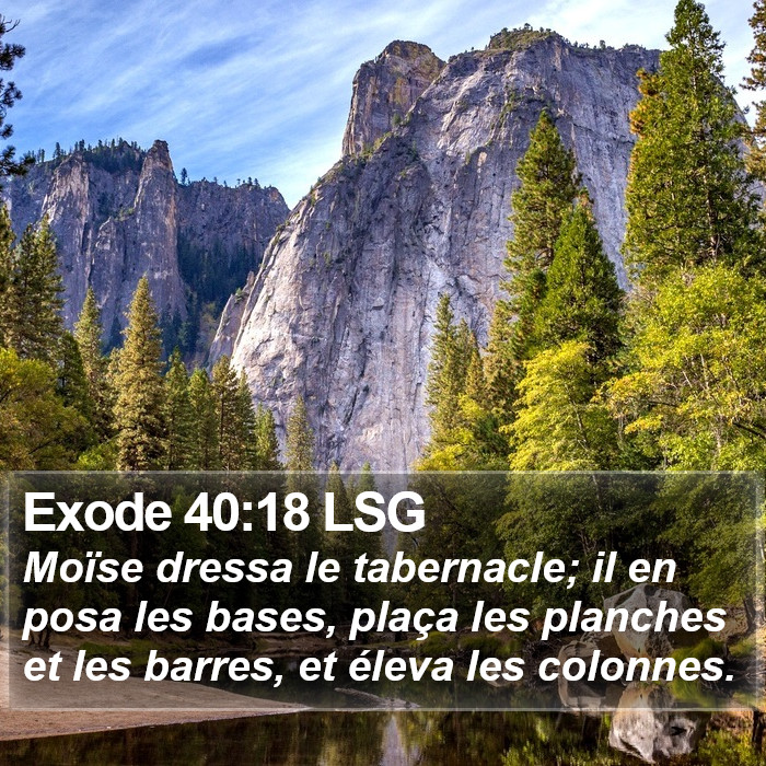 Exode 40:18 LSG Bible Study
