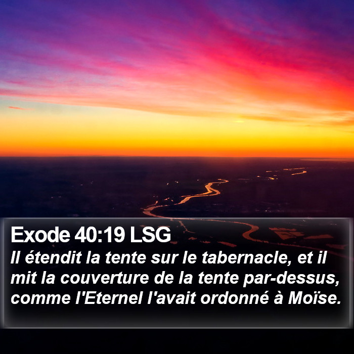 Exode 40:19 LSG Bible Study