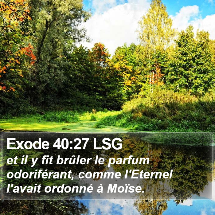 Exode 40:27 LSG Bible Study