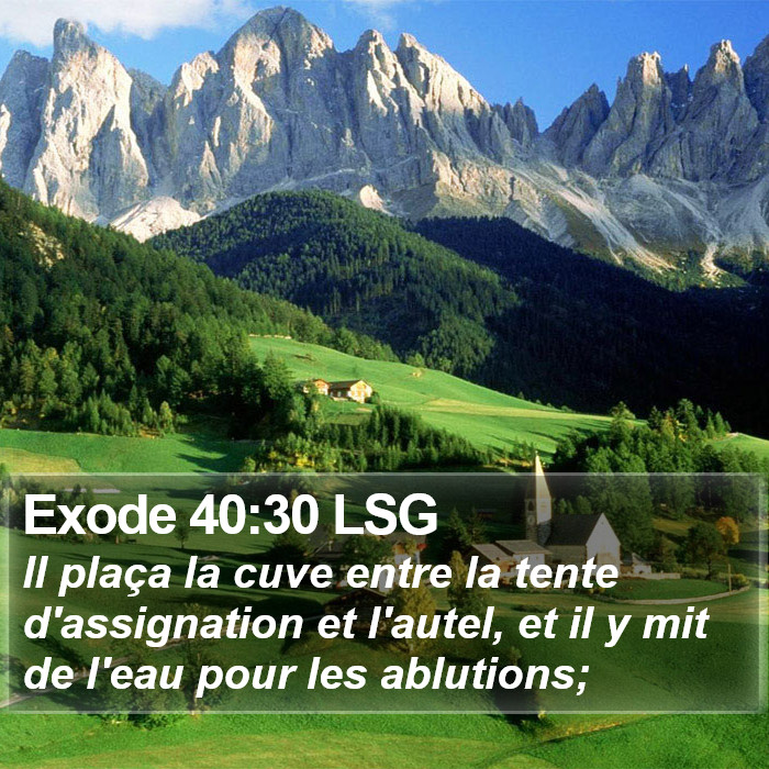 Exode 40:30 LSG Bible Study
