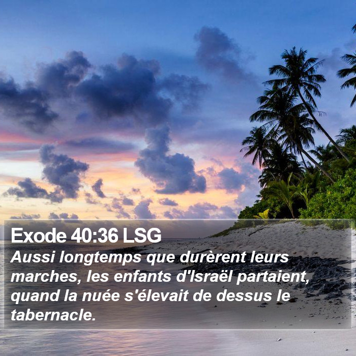 Exode 40:36 LSG Bible Study