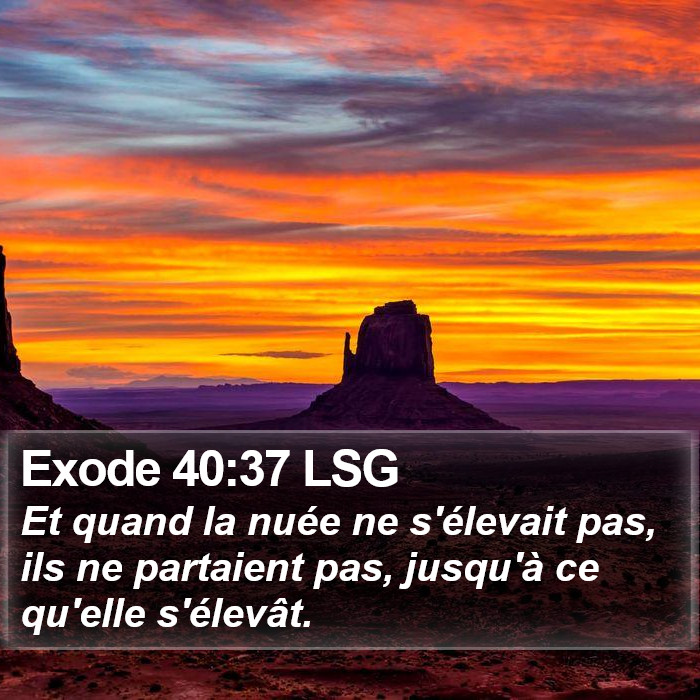 Exode 40:37 LSG Bible Study
