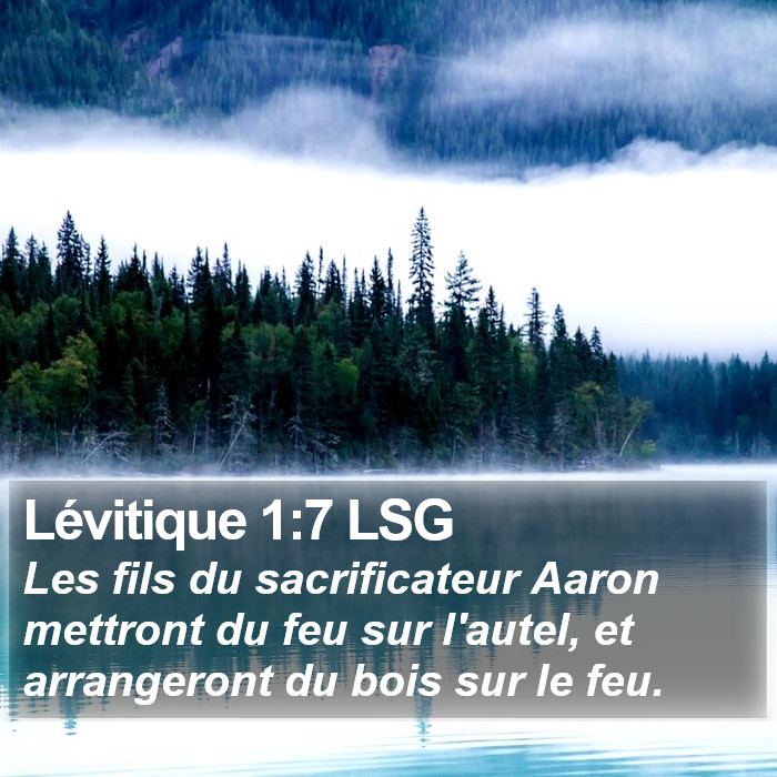 Lévitique 1:7 LSG Bible Study