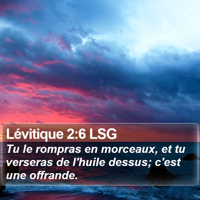 Lévitique 2:6 LSG Bible Study