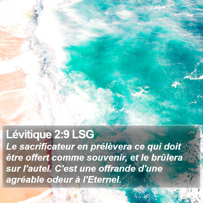 Lévitique 2:9 LSG Bible Study