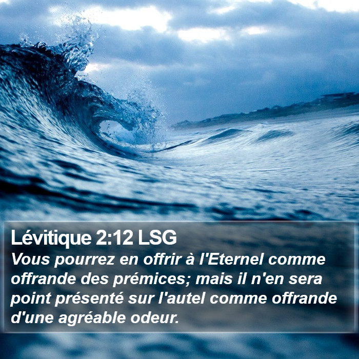 Lévitique 2:12 LSG Bible Study