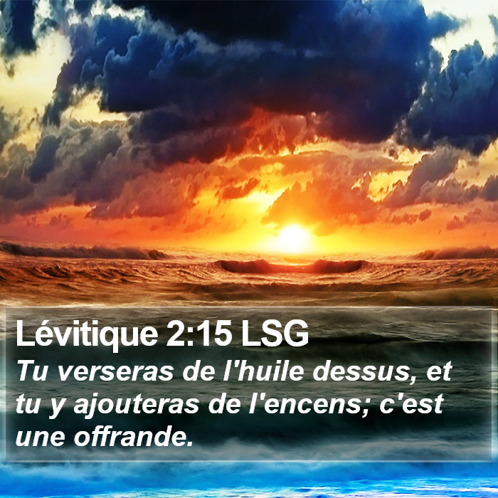 Lévitique 2:15 LSG Bible Study