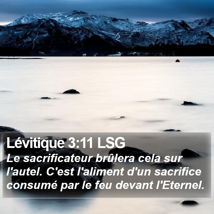 Lévitique 3:11 LSG Bible Study