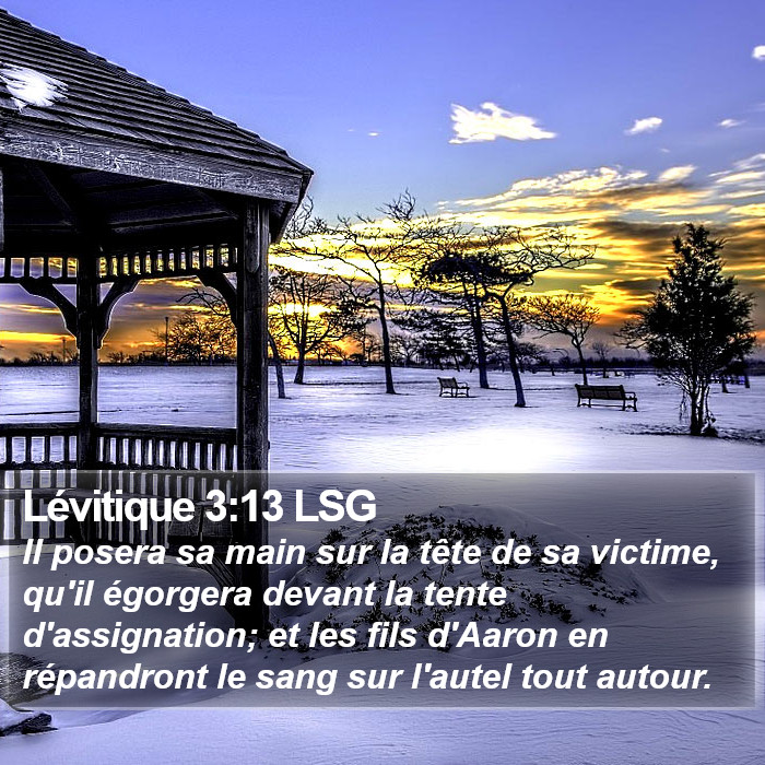 Lévitique 3:13 LSG Bible Study