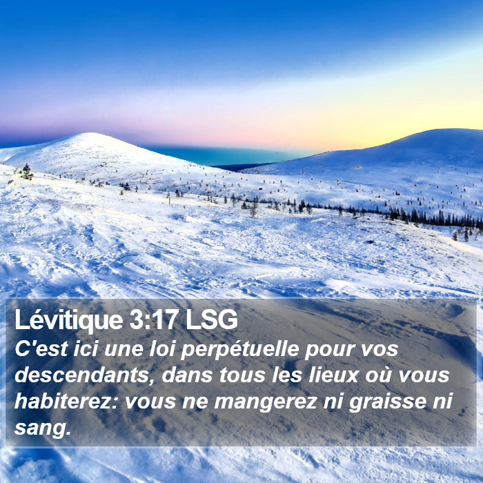 Lévitique 3:17 LSG Bible Study
