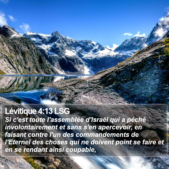 Lévitique 4:13 LSG Bible Study
